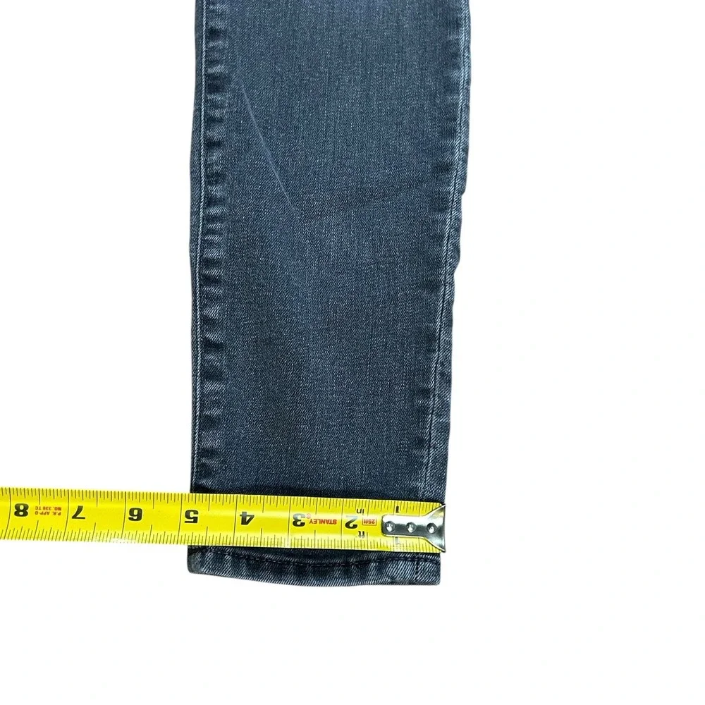 Madewell‎ Mid-Rise Skinny Black Acid Wash Jeans Distrss Size 28T Tall